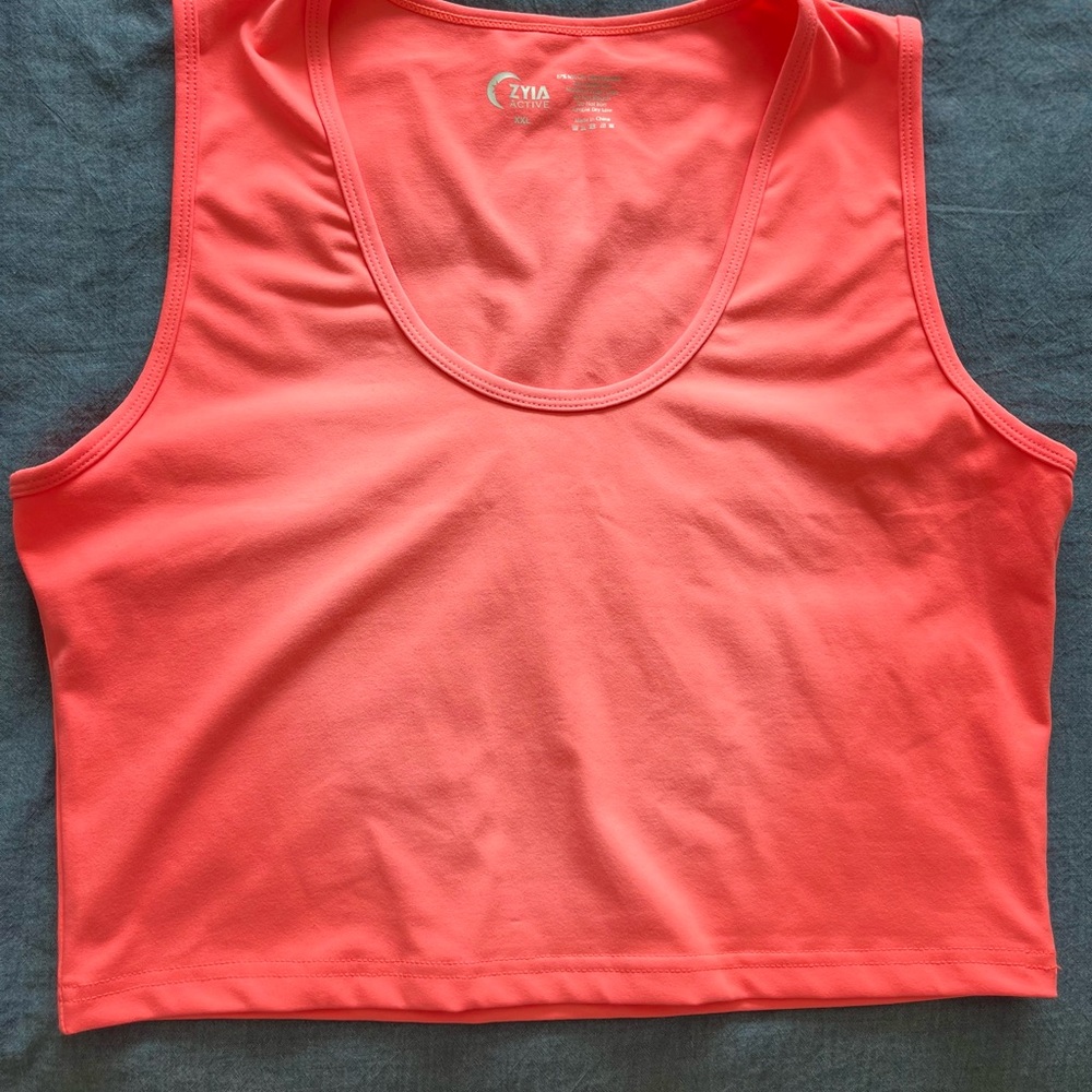 ZYIA Active Vibrant Coral Top